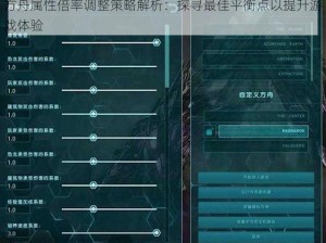 方舟属性倍率调整策略解析：探寻最佳平衡点以提升游戏体验