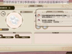 苏菲的炼金工房2季票揭秘：奖励内容全面解析与一览