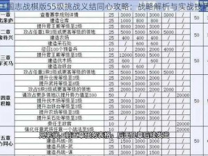 三国志战棋版55级挑战义结同心攻略：战略解析与实战技巧