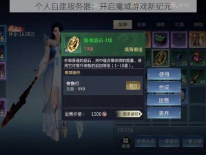 个人自建服务器：开启魔域游戏新纪元