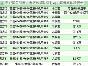 手游捕鱼利器：全方位辅助软件app解析与体验报告