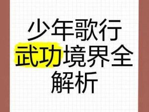 少年武功修行之路：探索武功境界的奇幻之旅