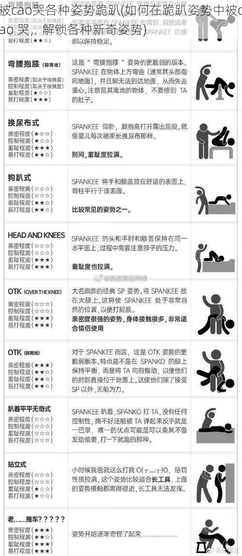 被cao哭各种姿势跪趴(如何在跪趴姿势中被cao 哭，解锁各种新奇姿势)