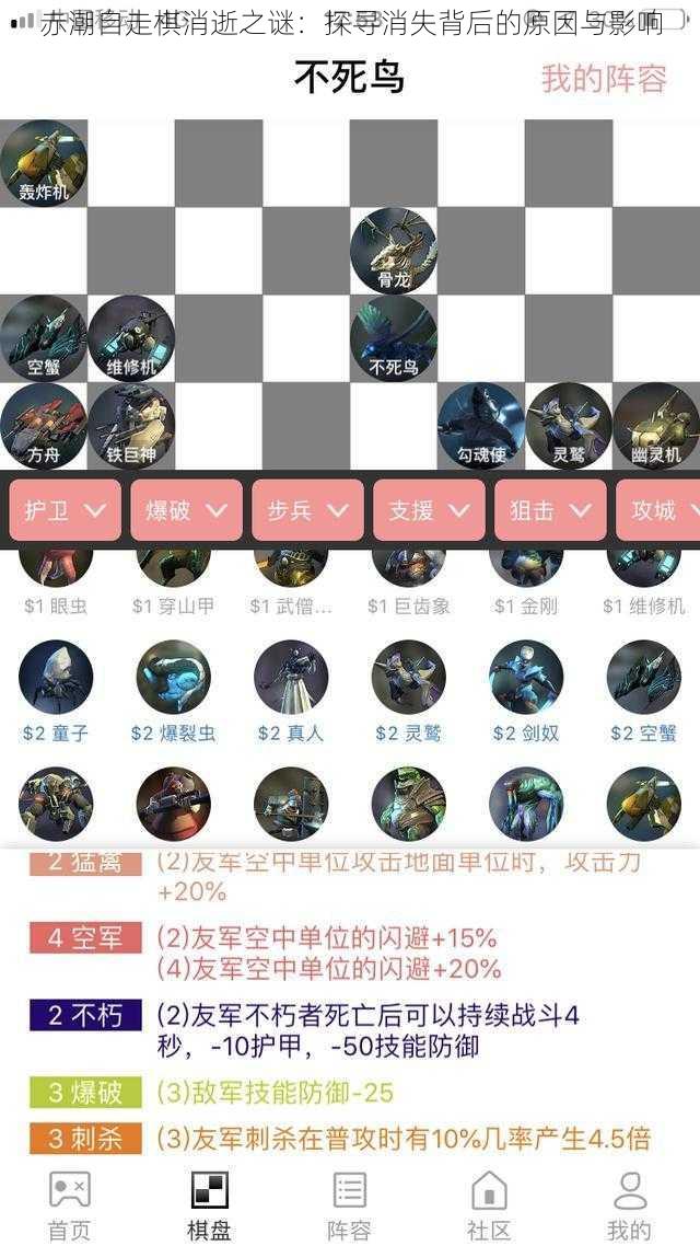 赤潮自走棋消逝之谜：探寻消失背后的原因与影响