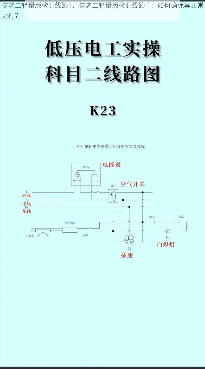 扶老二轻量版检测线路1、扶老二轻量版检测线路 1：如何确保其正常运行？