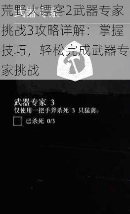 荒野大镖客2武器专家挑战3攻略详解：掌握技巧，轻松完成武器专家挑战