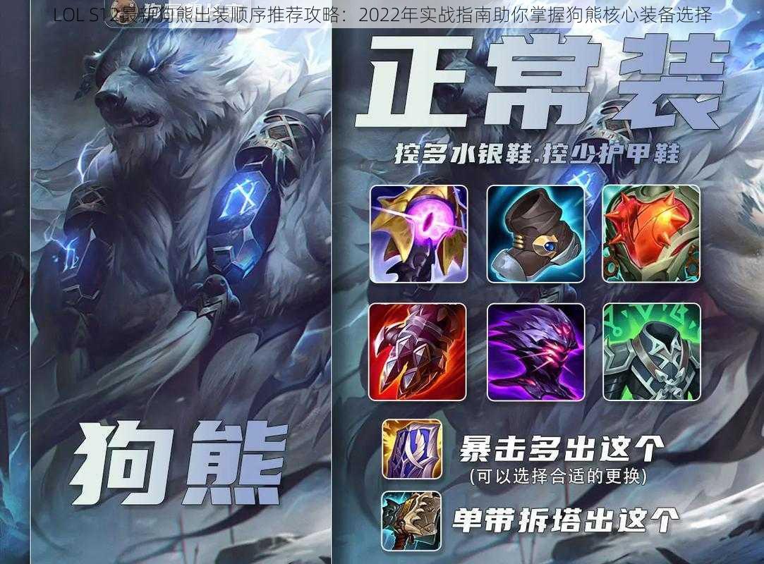 LOL S12最新狗熊出装顺序推荐攻略：2022年实战指南助你掌握狗熊核心装备选择