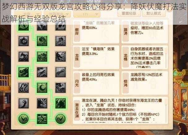 梦幻西游无双版龙宫攻略心得分享：降妖伏魔打法实战解析与经验总结