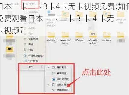 日本一卡二卡3卡4卡无卡视频免费;如何免费观看日本一卡二卡 3 卡 4 卡无卡视频？