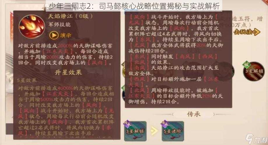 少年三国志2：司马懿核心战略位置揭秘与实战解析