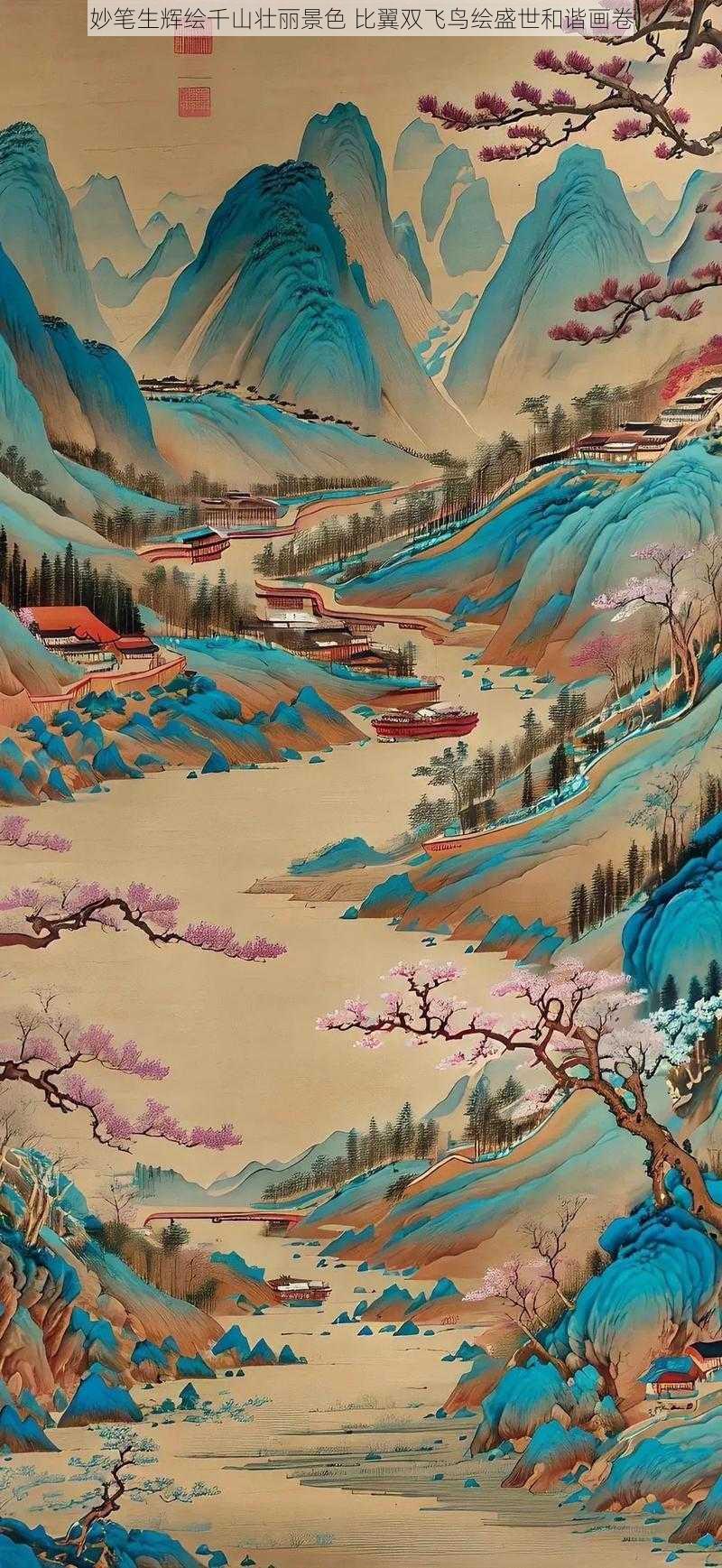 妙笔生辉绘千山壮丽景色 比翼双飞鸟绘盛世和谐画卷