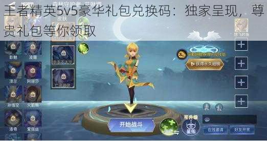 王者精英5v5豪华礼包兑换码：独家呈现，尊贵礼包等你领取