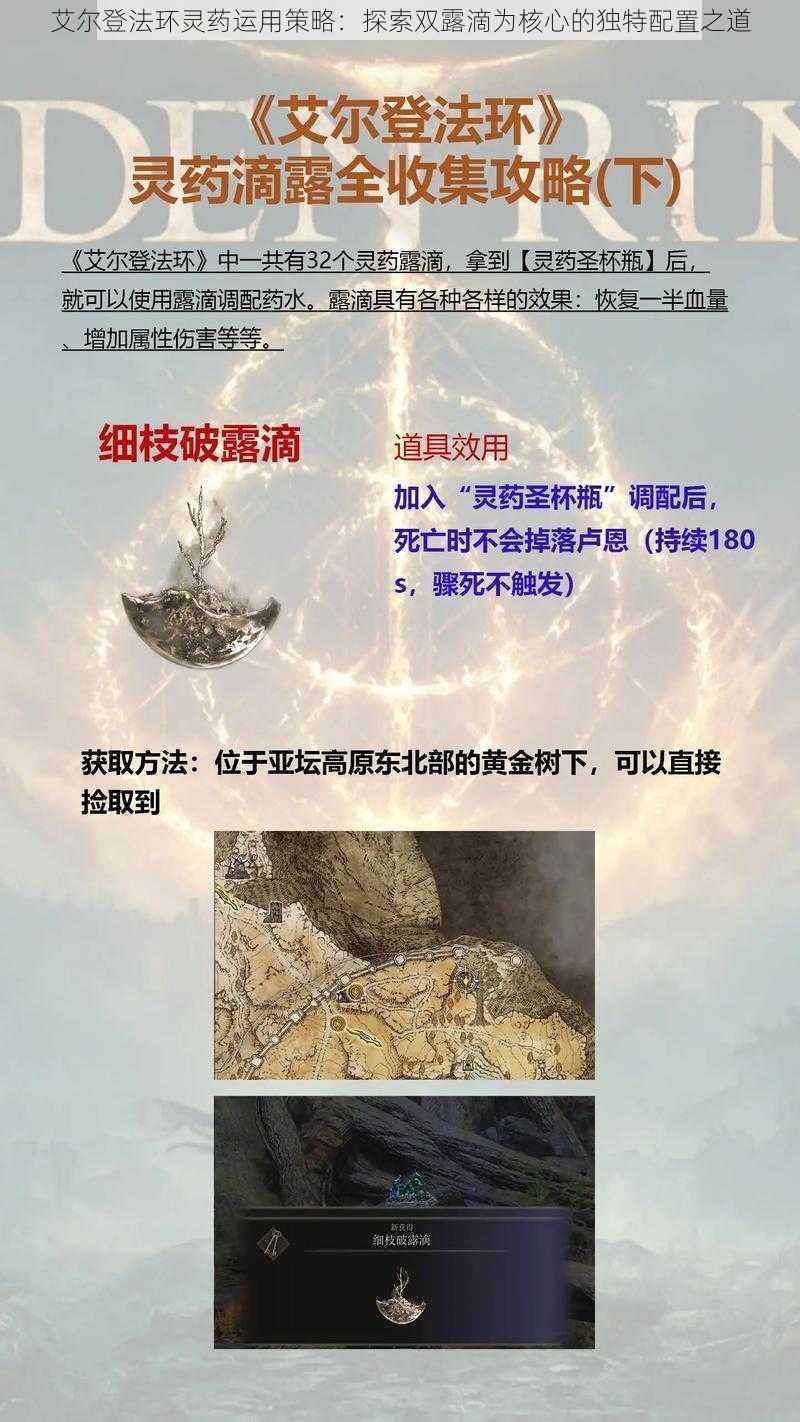 艾尔登法环灵药运用策略：探索双露滴为核心的独特配置之道